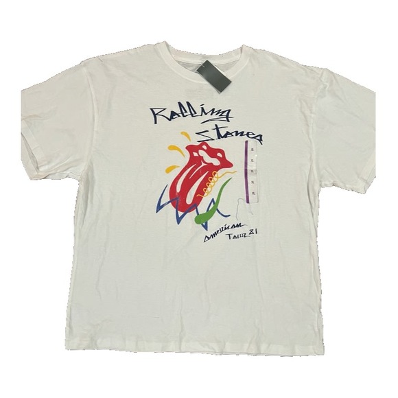 Rolling Stones American Tour 81 Graphic T-Shirt White XL - Picture 1 of 6